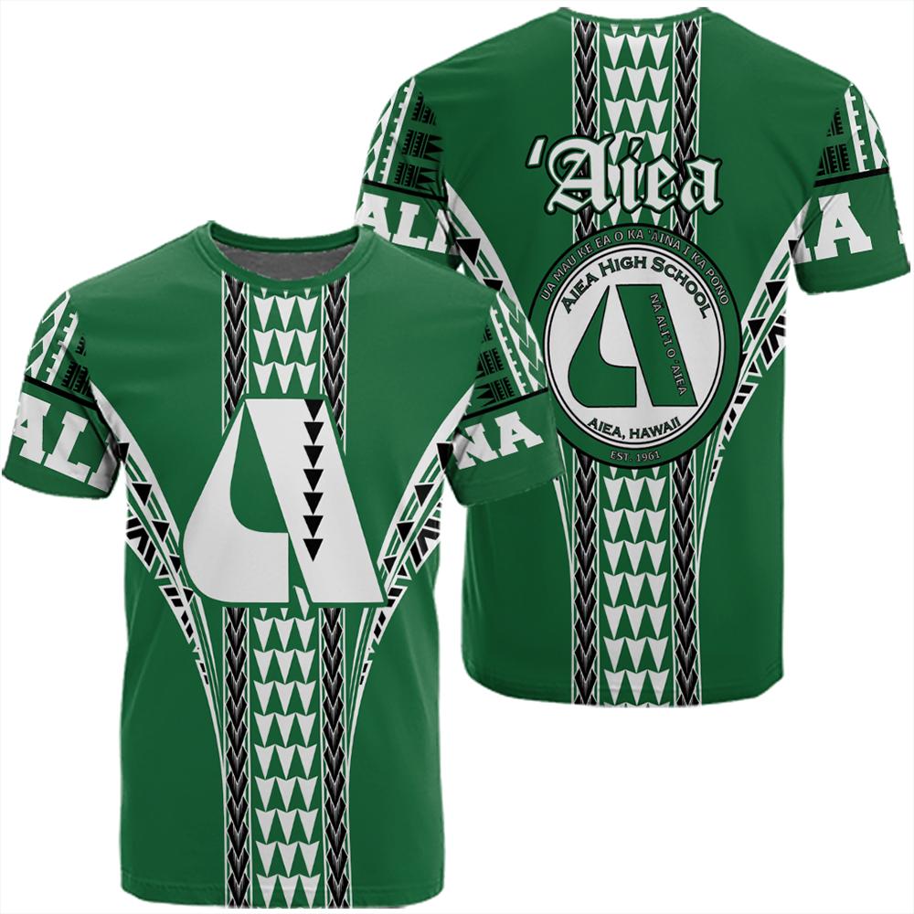 Hawaii Aiea High T Shirt Unisex Green - Polynesian Pride