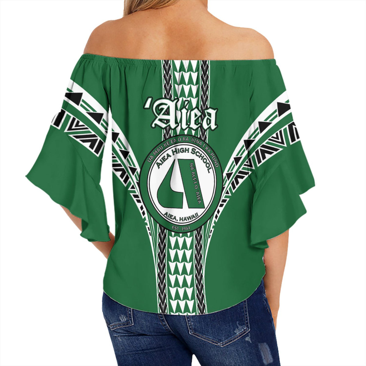 Hawaii - Aiea High Off Shoulder Waist Wrap Top AH - Polynesian Pride