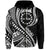 Custom Aitutaki Cook Islands Hoodie Black Polynesian Wave Style LT9 Zip Hoodie Black - Polynesian Pride