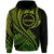 Custom Aitutaki Cook Islands Hoodie Green Polynesian Wave Style LT9 Hoodie Green - Polynesian Pride