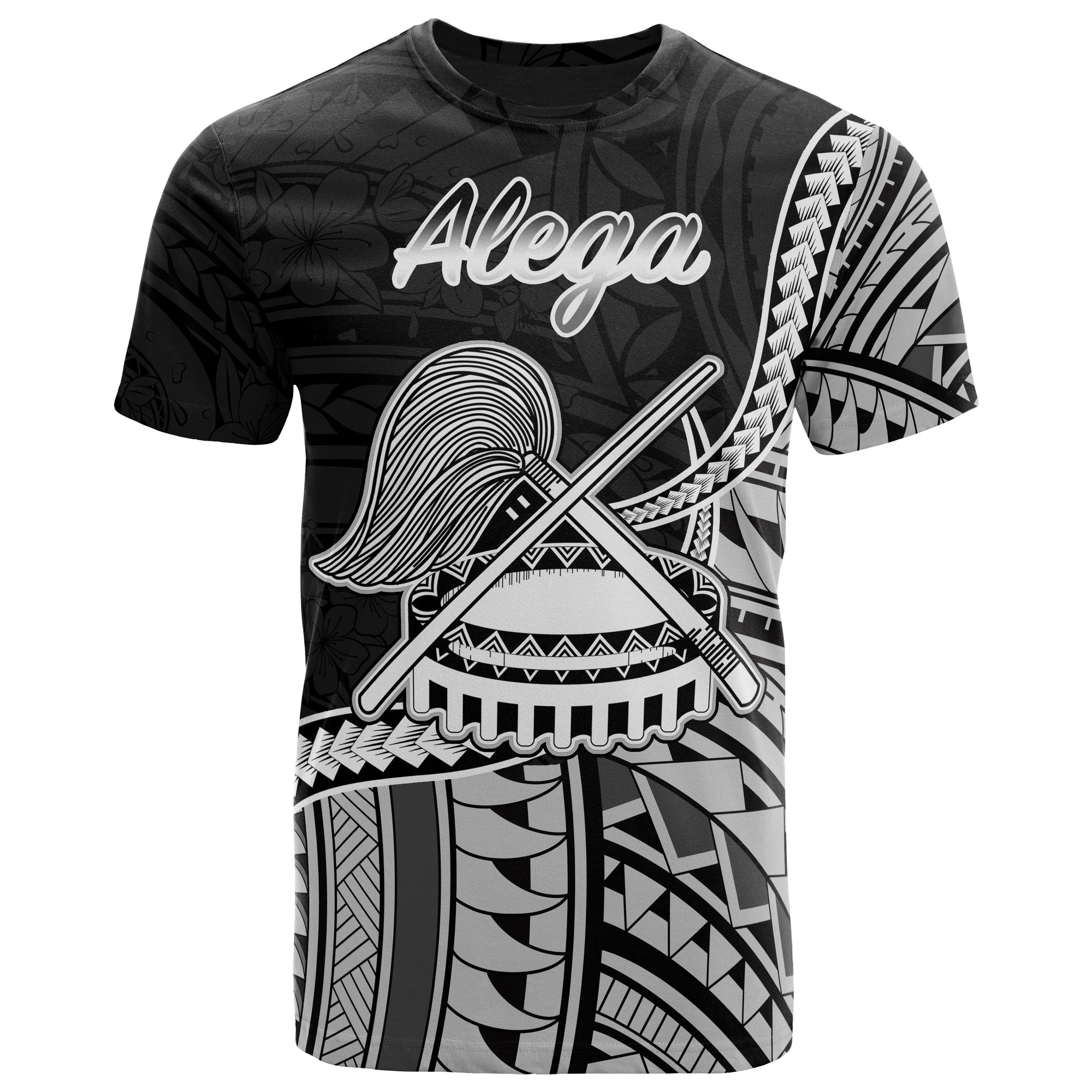 American Samoa T Shirt Alega Polynesian Patterns Unisex Black - Polynesian Pride