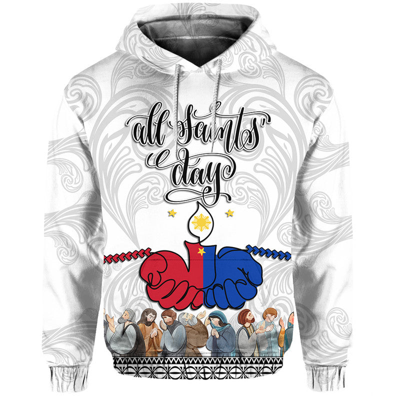 Philippines Hoodie All Saints Day LT9 Hoodie White - Polynesian Pride