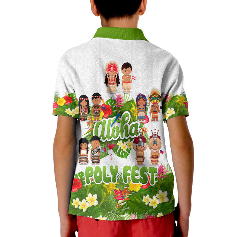 Aloha Poly Fest 10th Annual Polo Shirt Tropical Palm Leaf Flower LT9 - Polynesian Pride