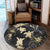 Hawaiian - Golden Tropical Turtle Round Carpet AH - Polynesian Pride