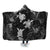 Hawaiian - Silver Tropical Turtle Hooded Blanket AH Hooded Blanket White - Polynesian Pride