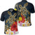 Hawaiian Hawaii Honu Hibiscus Galaxy Polo Shirt Unisex Black - Polynesian Pride