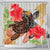 Hawaiian - Hawaii Turtle Art Hibiscus Shower Curtain - AH 177 x 172 (cm) Black - Polynesian Pride