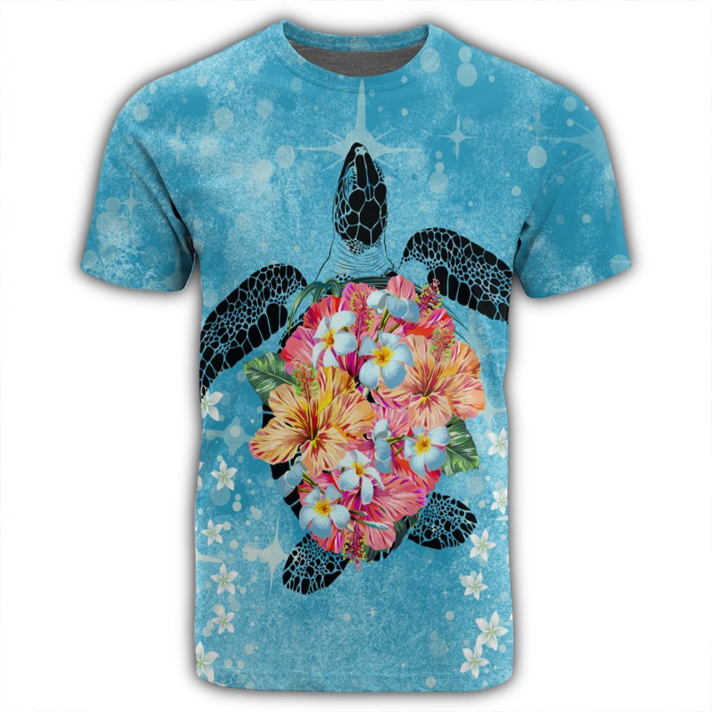 Hawaiian Hawaii Turtle Hibiscus Plumeria T Shirt - Polynesian Pride