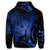 Hawaiian Hawaii Turtle Hibiscus Polynesian Vintage Zip Hoodie Blue - Polynesian Pride