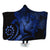 Hawaiian - Hawaii Turtle Hibiscus Polynesian Vintage Hooded Blanket - Blue - AH Hooded Blanket White - Polynesian Pride