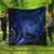 Hawaiian - Hawaii Turtle Hibiscus Polynesian Vintage Premium Quilts - Blue - AH Black - Polynesian Pride