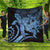 Hawaiian - Hawaii Turtle Hibiscus Polynesian Vintage Premium Quilts - Pastel Blue - AH Black - Polynesian Pride