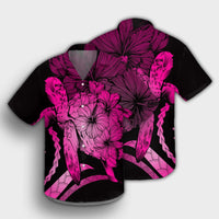 Hawaiian - Hawaii Turtle Hibiscus Polynesian Vintage Hawaiian Shirt - Pink - AH - Polynesian Pride