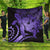 Hawaiian - Hawaii Turtle Hibiscus Polynesian Vintage Premium Quilts - Purple - AH Black - Polynesian Pride