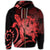 Hawaiian Hawaii Turtle Hibiscus Polynesian Vintage Zip Hoodie Red - Polynesian Pride