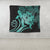 Hawaiian - Hawaii Turtle Hibiscus Polynesian Vintage Tapestry - Turquoise - AH - Polynesian Pride