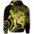 Hawaiian Hawaii Turtle Hibiscus Polynesian Vintage Zip Hoodie Yellow - Polynesian Pride