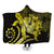 Hawaiian - Hawaii Turtle Hibiscus Polynesian Vintage Hooded Blanket - Yellow - AH Hooded Blanket White - Polynesian Pride