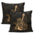 Hawaiian - Hawaii Ukulele Flower Pillow Covers - Gold - AH - Polynesian Pride