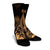 Hawaiian - Hawaii Ukulele Flower Crew Socks - Gold - AH - Polynesian Pride