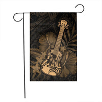 Hawaiian - Hawaii Ukulele Flower Flag - Gold - AH - Polynesian Pride