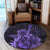 Hawaiian - Hawaii Ukulele Flower Round Carpet - Purple - AH - Polynesian Pride