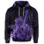 Custom Hawaiian Hawaii Ukulele Flower Hoodie Purple - Polynesian Pride