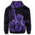 Hawaiian Hawaii Ukulele Flower Zip Hoodie Purple - Polynesian Pride