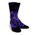 Hawaiian - Hawaii Ukulele Flower Crew Socks - Purple - AH - Polynesian Pride