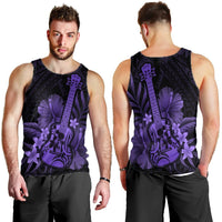 Hawaiian - Hawaii Ukulele Flower Tank Top - Purple - AH - Polynesian Pride