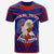 American Samoa Custom T Shirt The Eagle With Polynesian Pattern Unisex Blue - Polynesian Pride