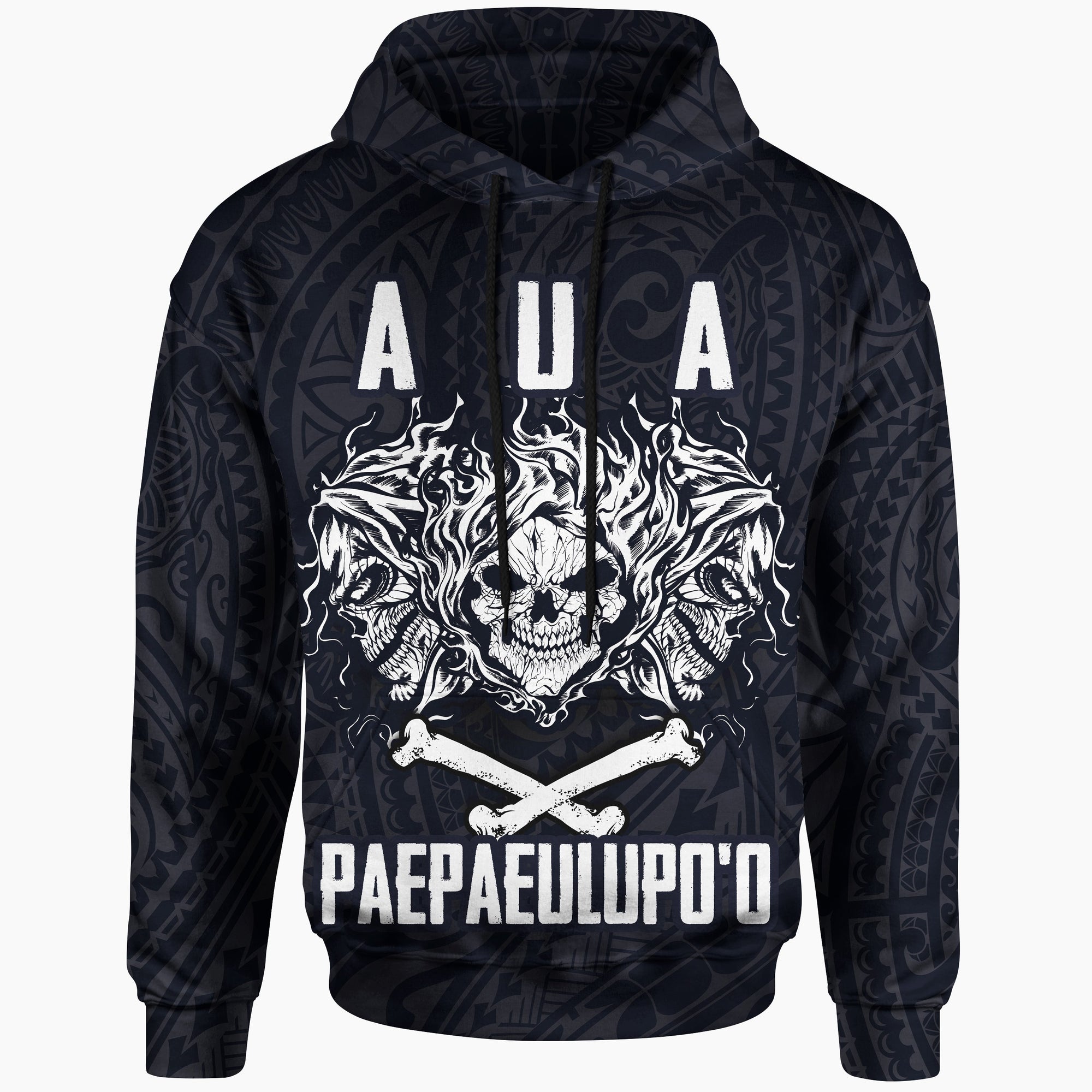 American Samoa Polynesian Hoodie ua Paepaeulupoo Unisex Dark Blue - Polynesian Pride