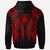 American Samoa Zip up Hoodie Polynesian Lion Head Red Style - Polynesian Pride