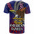 American Samoa T Shirt Custom Seal With National Flowers Polynesian Patterns LT10 - Polynesian Pride