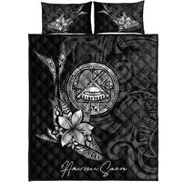 American Samoa Quilt Bed Set - Fish With Plumeria Flowers Style - Polynesian Pride