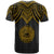 American Samoa Custom T Shirt Polynesian Armor Style Gold - Polynesian Pride