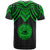 American Samoa T Shirt Polynesian Armor Style Green - Polynesian Pride