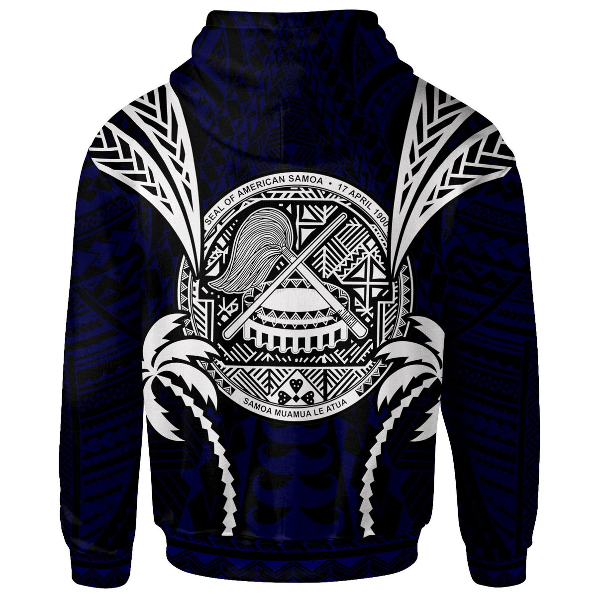 American Samoa Hoodie Blood Runs Through My Veins Style Flag - Polynesian Pride