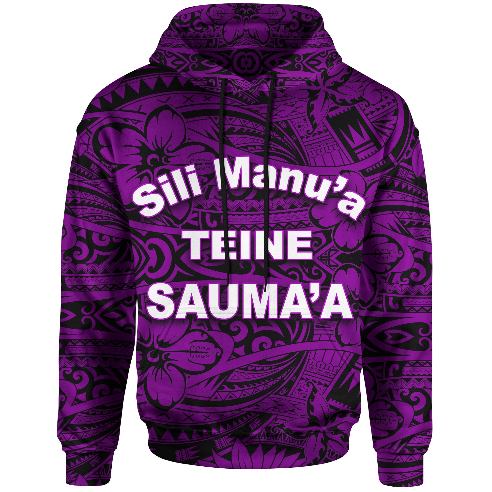 American Samoa Polynesian Hoodie Sili Manua SAUMAA Unisex Purple - Polynesian Pride