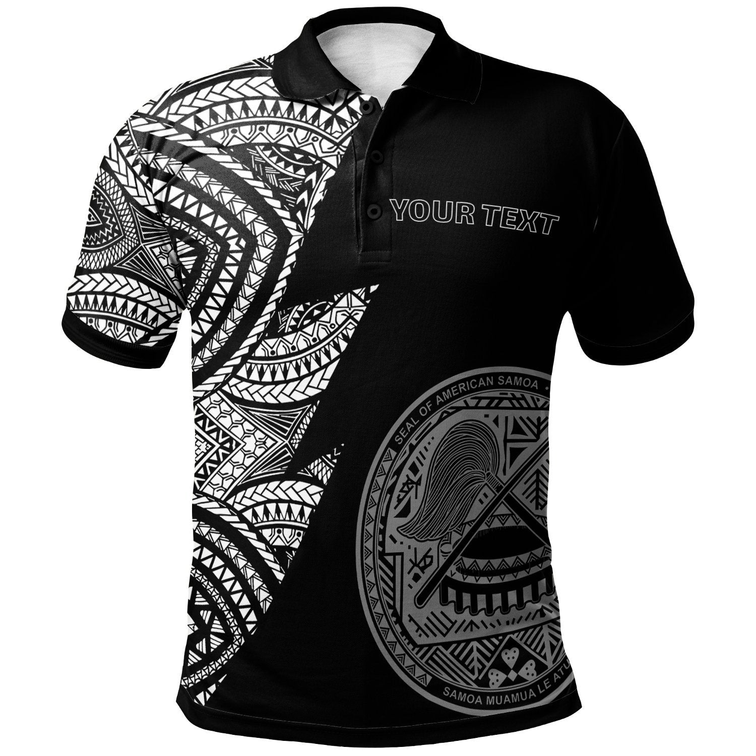 American Samoa Custom Polo Shirt Flash Style White Unisex White - Polynesian Pride