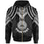 American Samoa Custom Zip up Hoodie Polynesian Armor Style Black Unisex Black - Polynesian Pride