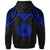 American Samoa Zip up Hoodie Polynesian Armor Style Blue - Polynesian Pride