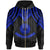 American Samoa Zip up Hoodie Polynesian Armor Style Blue Unisex Blue - Polynesian Pride