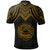 American Samoa Polo Shirt Polynesian Armor Style Gold - Polynesian Pride