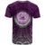 American Samoa T Shirt Circle Pattern Purple - Polynesian Pride