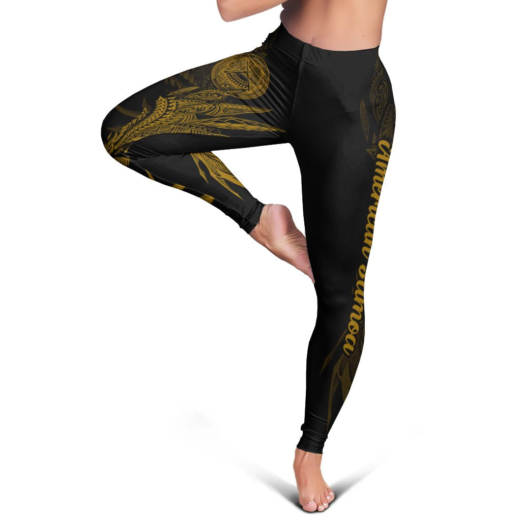 American Samoa Leggings - Wings Style Black - Polynesian Pride