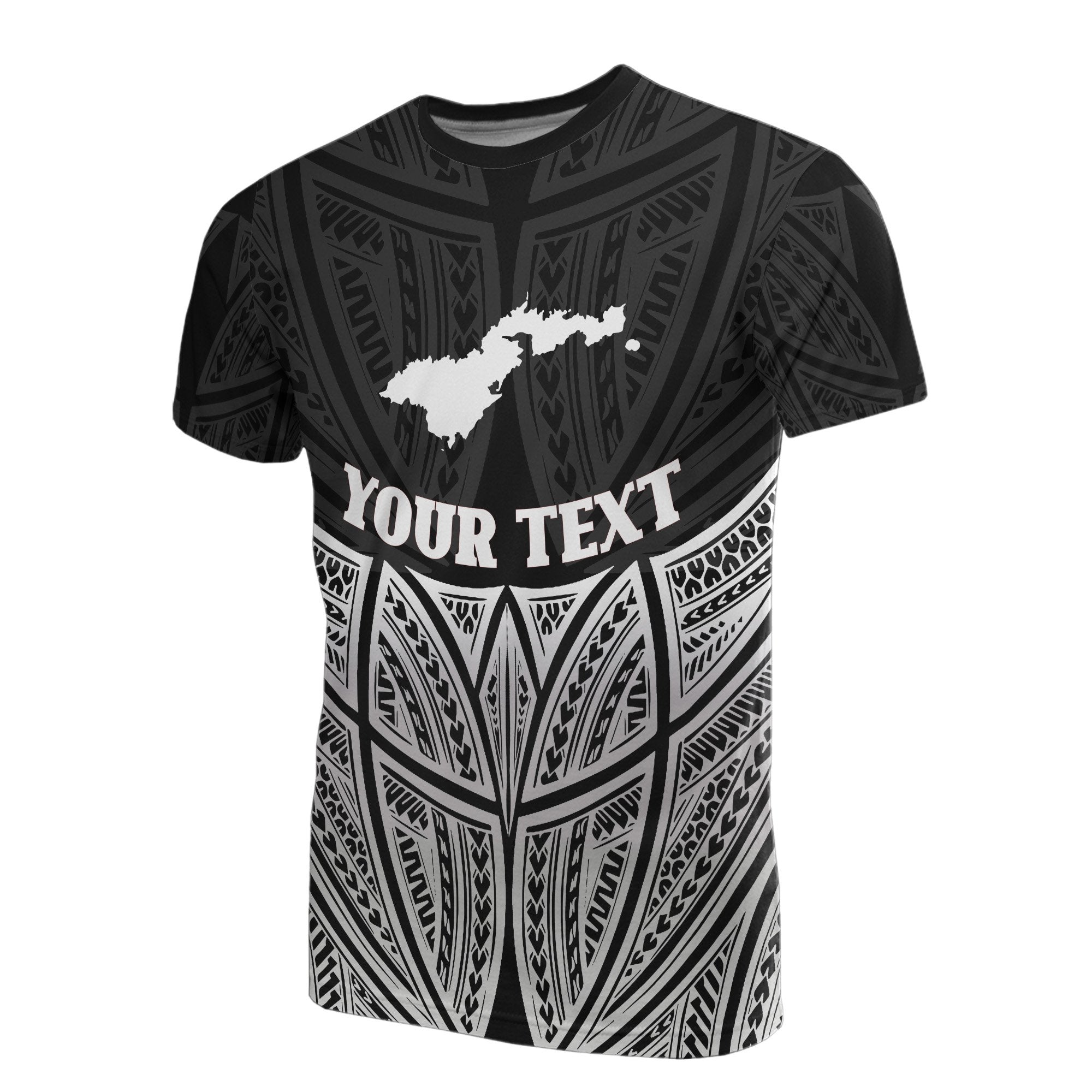 American Samoa Polynesian Custom T Shirt Black Pride Map and Seal Unisex Black - Polynesian Pride