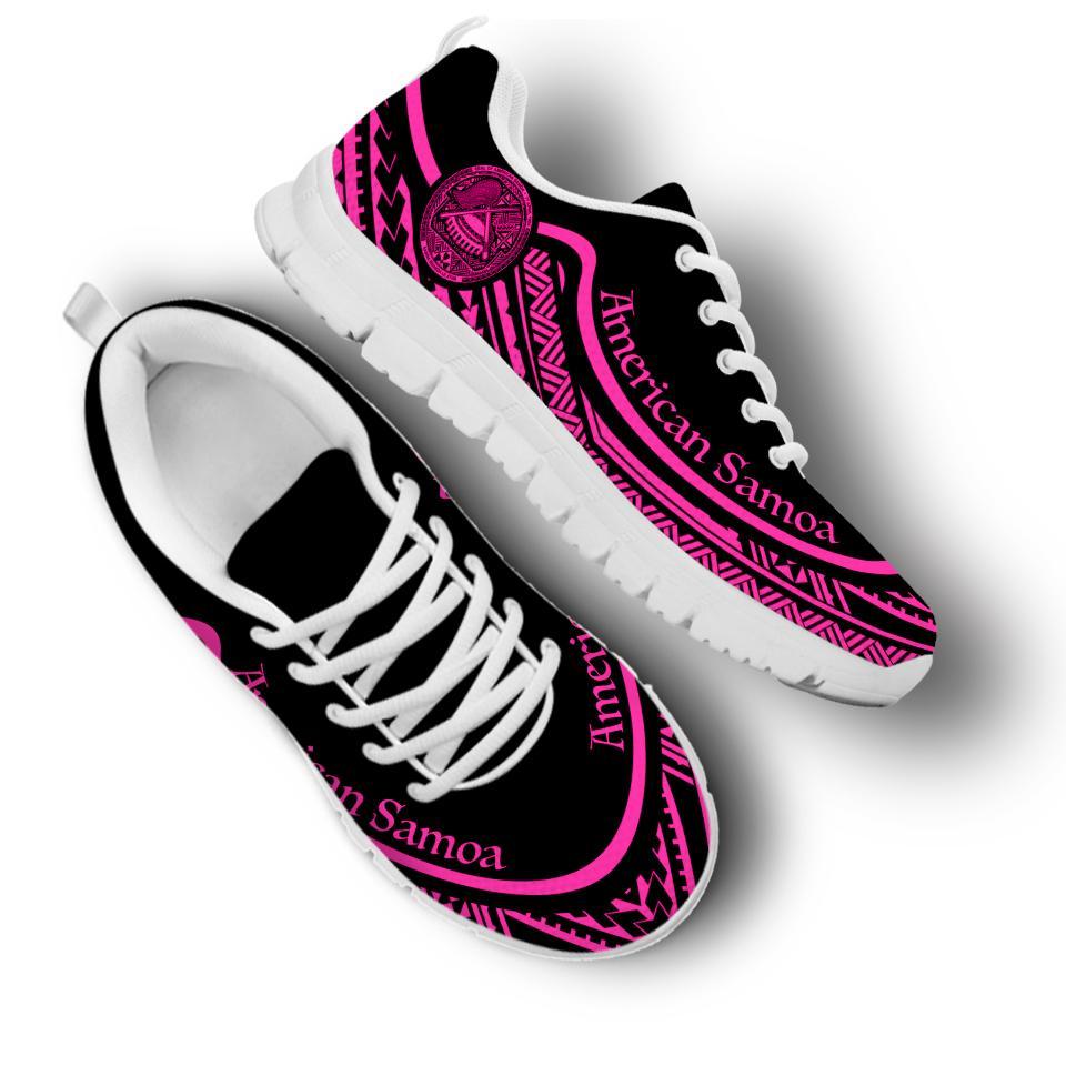 American Samoa Wave Sneakers Pink Color - Polynesian Pride