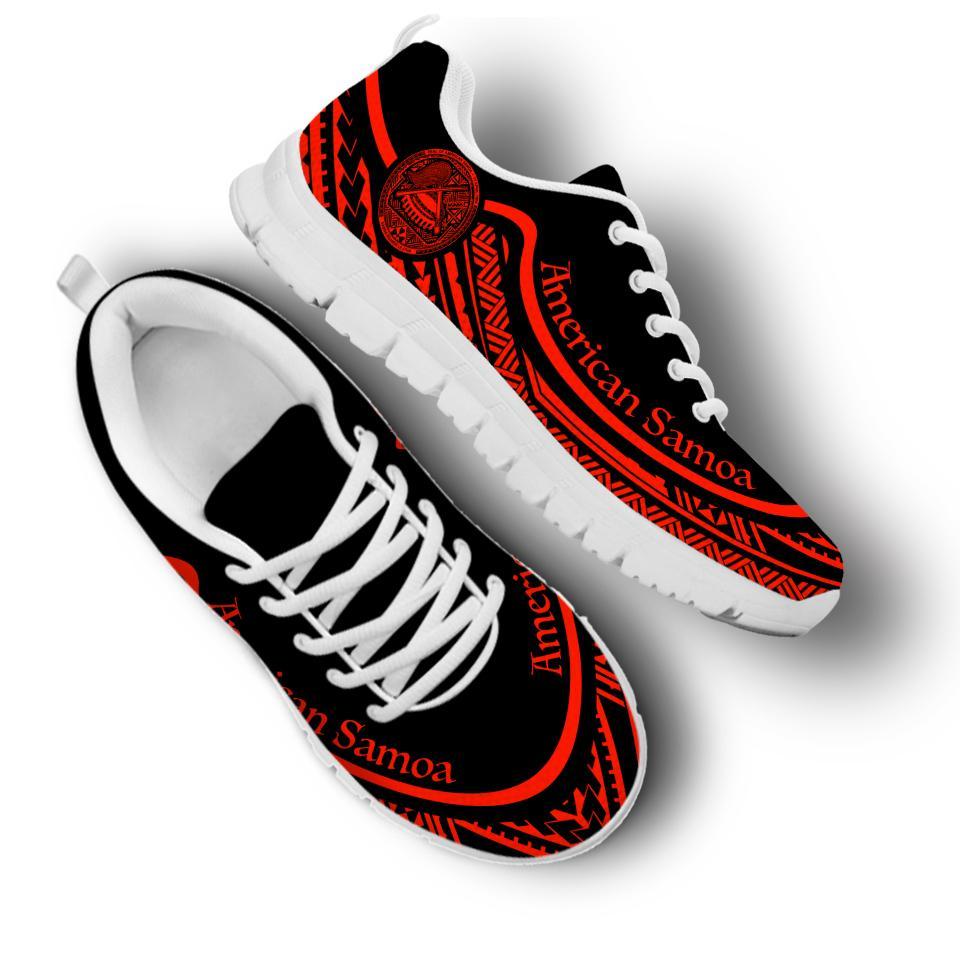 American Samoa Wave Sneakers Red Color - Polynesian Pride