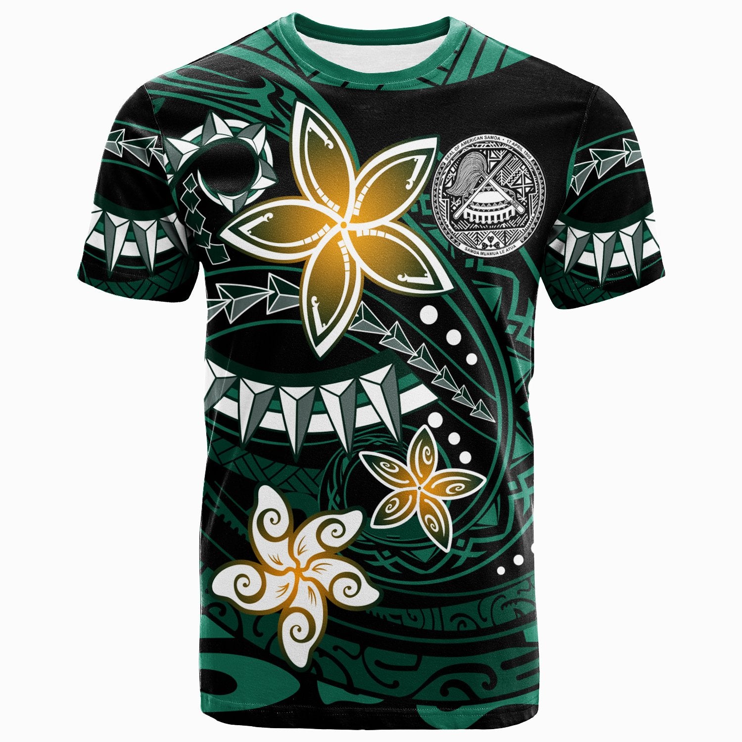 American Samoa T Shirt Spring Style Black Color Unisex Black - Polynesian Pride